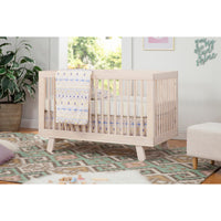Babyletto Hudson 3-in-1 Convertible Crib with Toddler Bed Conversion Kit + 3-Drawer Changer Dresser Set