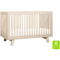 Babyletto Hudson 3-in-1 Convertible Crib with Toddler Bed Conversion Kit + 3-Drawer Changer Dresser Set
