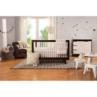 Babyletto Hudson 3-in-1 Convertible Crib with Toddler Bed Conversion Kit + 3-Drawer Changer Dresser Set