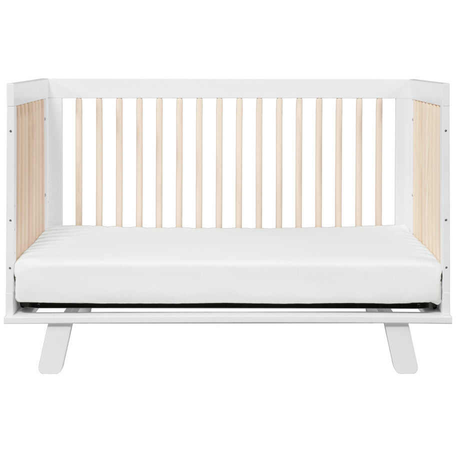 Babyletto Hudson 3-in-1 Convertible Crib with Toddler Bed Conversion Kit + 3-Drawer Changer Dresser Set
