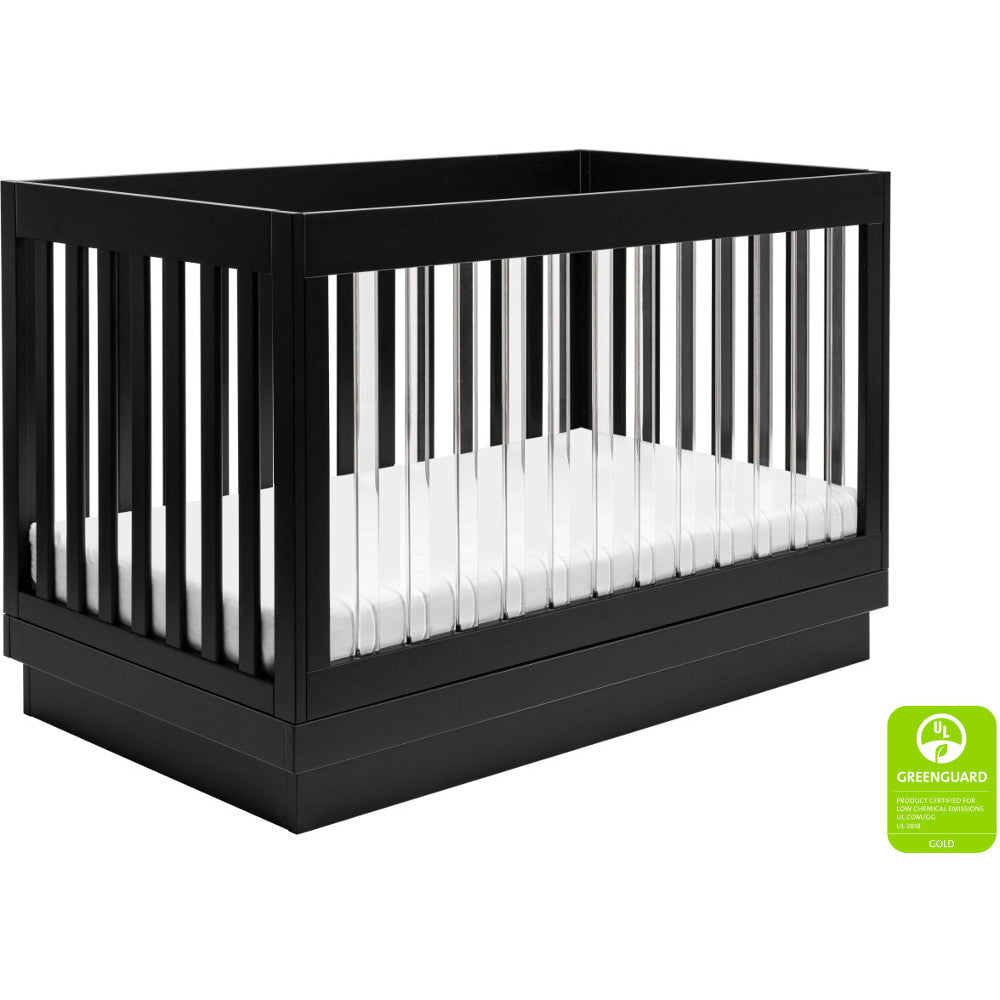 Babyletto Harlow 3-in-1 Convertible Acrylic Crib with Toddler Bed Conversion Kit