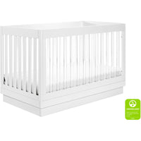 Babyletto Harlow 3-in-1 Convertible Acrylic Crib with Toddler Bed Conversion Kit
