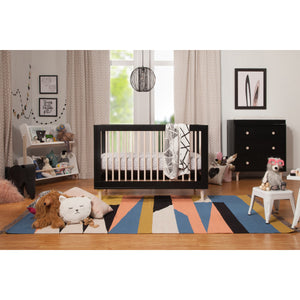 Babyletto Lolly 3-in-1 Convertible Crib with Toddler Bed Conversion Kit + 3-Drawer Changer Dresser Set