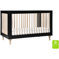 Babyletto Lolly 3-in-1 Convertible Crib with Toddler Bed Conversion Kit + 3-Drawer Changer Dresser Set