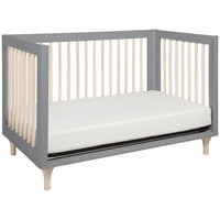 Babyletto Lolly 3-in-1 Convertible Crib with Toddler Bed Conversion Kit + 3-Drawer Changer Dresser Set