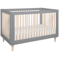 Babyletto Lolly 3-in-1 Convertible Crib with Toddler Bed Conversion Kit + 3-Drawer Changer Dresser Set