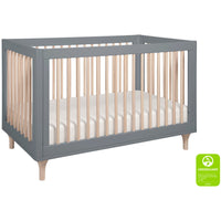 Babyletto Lolly 3-in-1 Convertible Crib with Toddler Bed Conversion Kit + 3-Drawer Changer Dresser Set