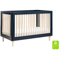 Babyletto Lolly 3-in-1 Convertible Crib with Toddler Bed Conversion Kit + 3-Drawer Changer Dresser Set