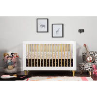 Babyletto Lolly 3-in-1 Convertible Crib with Toddler Bed Conversion Kit + 3-Drawer Changer Dresser Set