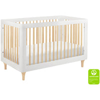 Babyletto Lolly 3-in-1 Convertible Crib with Toddler Bed Conversion Kit + 3-Drawer Changer Dresser Set