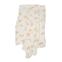 Loulou Lollipop Muslin Swaddle - Llama Rainbow