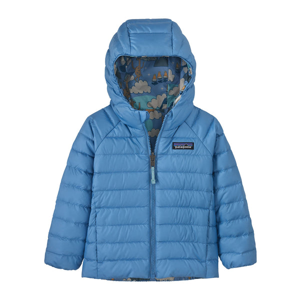 Patagonia Baby Reversible Down Sweater Hoody | Andea Song: Blue Bird