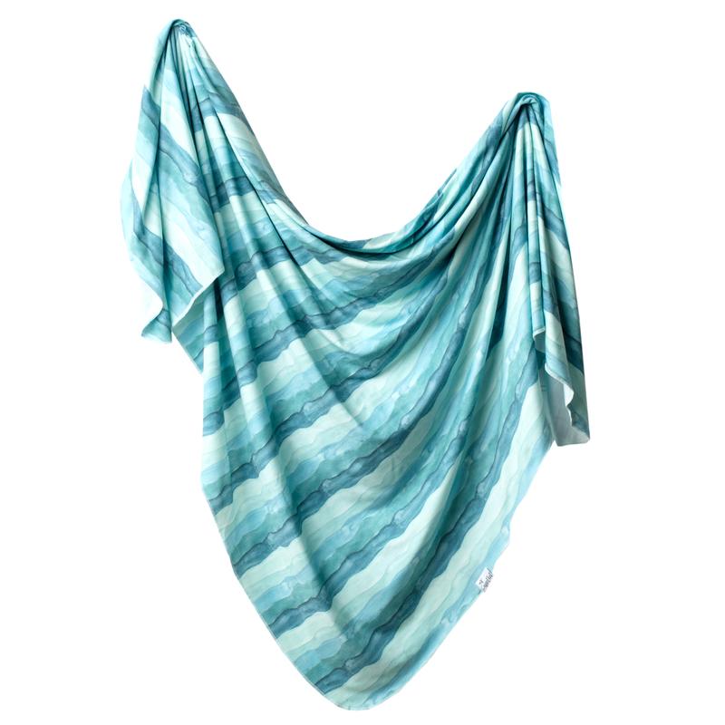 Copper Pearl Knit Swaddle Blanket | Waves