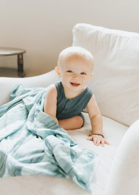 Copper Pearl Knit Swaddle Blanket | Waves