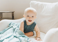 Copper Pearl Knit Swaddle Blanket | Waves