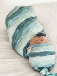 Copper Pearl Knit Swaddle Blanket | Waves