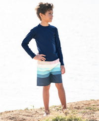 Rugged Butts Island Stripe Swim Trunks