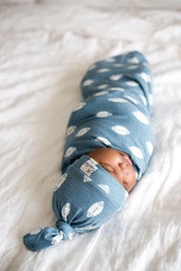 Copper Pearl Knit Swaddle Blanket - Quarterback