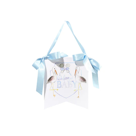 Over The Moon Gift "Welcome Baby" Stork Hanger