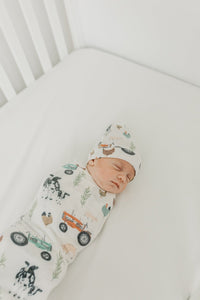 Copper Pearl Knit Swaddle Blanket - Jo