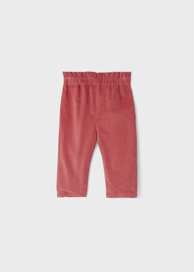 Mayoral Long Slouchy Fit Corduroy Pants- Blush