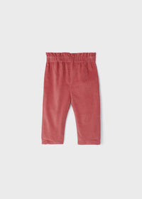 Mayoral Long Slouchy Fit Corduroy Pants- Blush