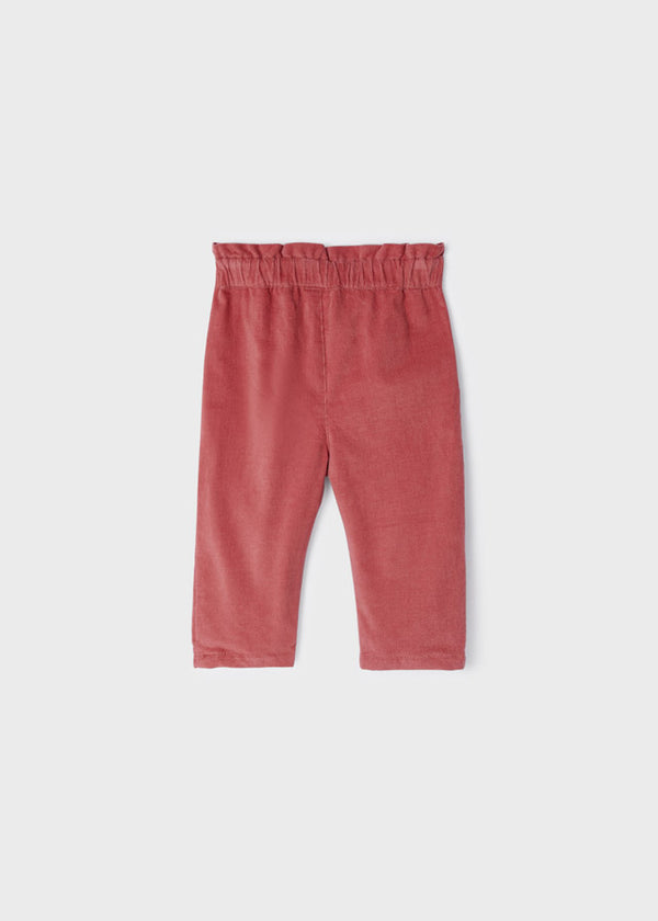 Mayoral Long Slouchy Fit Corduroy Pants- Blush