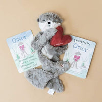 Slumberkins Otter Snuggler and Book Set- Family Bonding Collection
